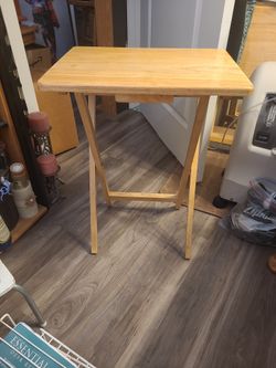 4  Wooden TV Tables  And Solid Oak Towel Rack