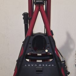 Sun Mountain Speed Cart V1 Golf Folding 3 Wheel Brake Push Pull Cart Red