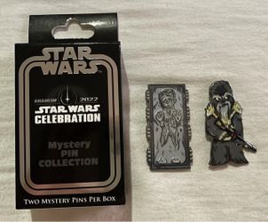 Star Wars Celebration 2022 Mystery Pin Chaser Exclusive Black Krrsantan & Han Solo Carbonite