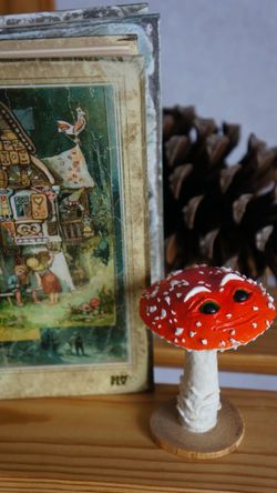 Anthropologie Forest Mushroom Ornaments Psychedelic Magic Amanita Mushroom Toadstool Enchanting Decor