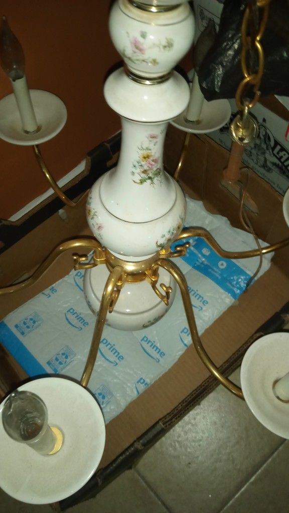 Beautiful Vintage Porcelain Chandelier
