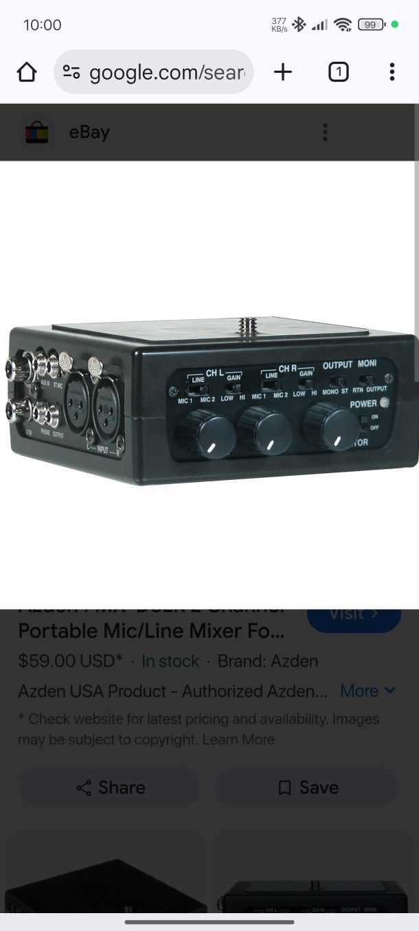 FMX 2 Channel Portable Mixer $140 OBO