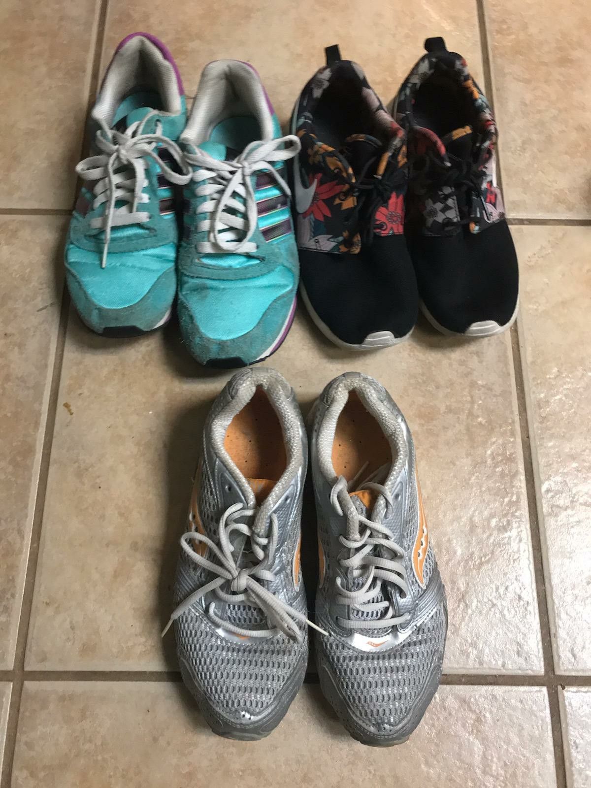 Nike , Adidas , Saucony Women's Sneakers Size 8.5 & 9