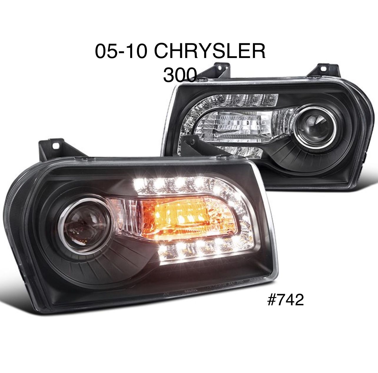 2005 TO 2010 CHRYSLER 300 DRL PROJECTOR HEADLIGHTS