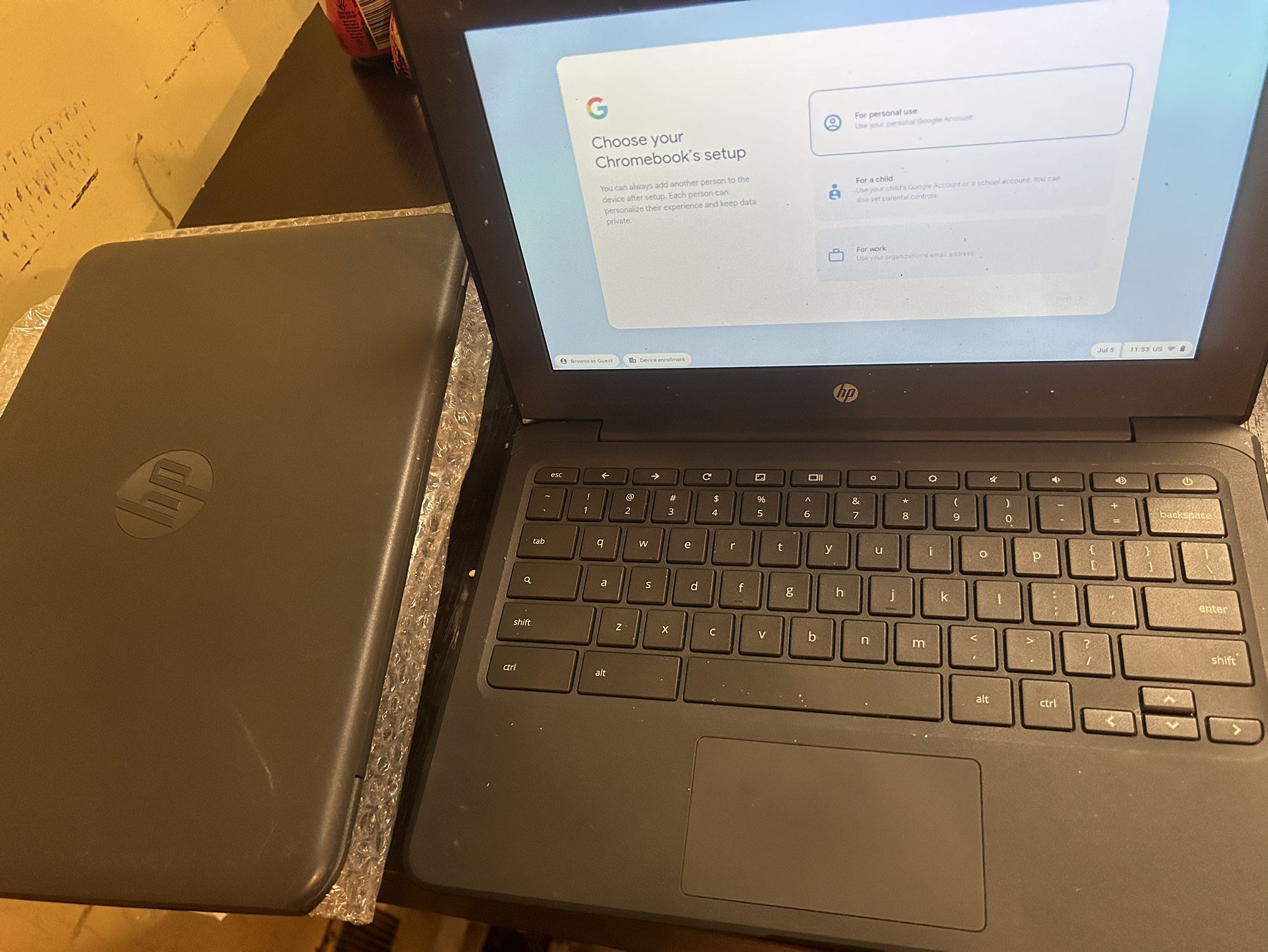 Hp Chromebook Laptop 11” Screen