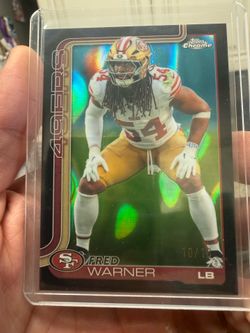 Topps chrome 49ers Fred Warner 10/10 black