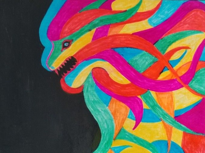 Liuni Painting by Francesco Corona local artist .