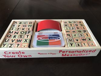 Melissa and Doug create your own personalized messages letter stamps