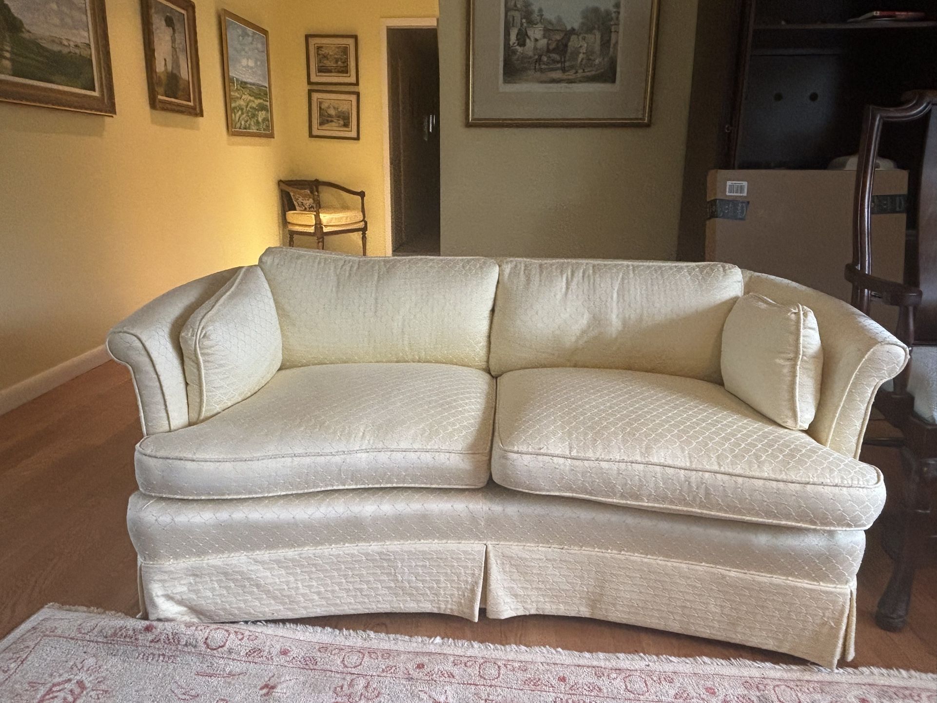 Classic Cream Vintage Loveseat
