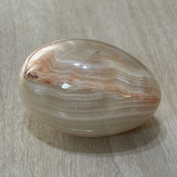 Polished Banded Onyx Egg / Palm Stone – 3”