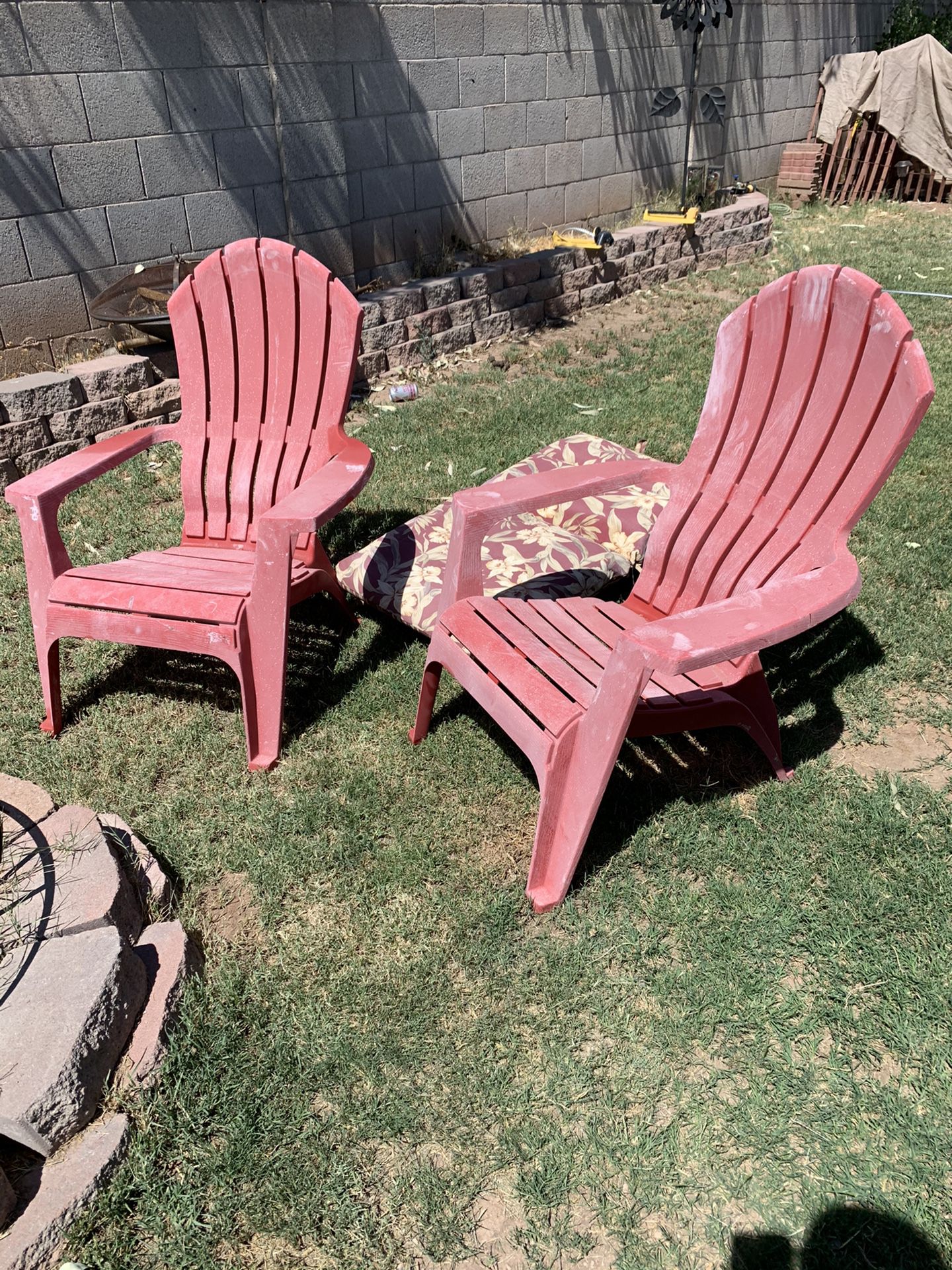 2 Adirondack chairs