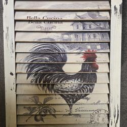 Rooster Window Shutter