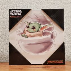 baby yoda mandalorian wall art