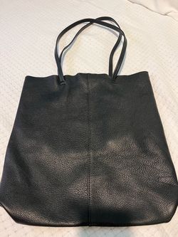 Banana Republic Black Cow Leather Tote Bag
