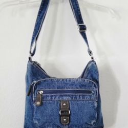 Vintage Denim Crossover Shoulder Bag