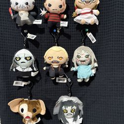 Horror Plush Bag Clip Lot Opened Never Used All In Perfect Condition