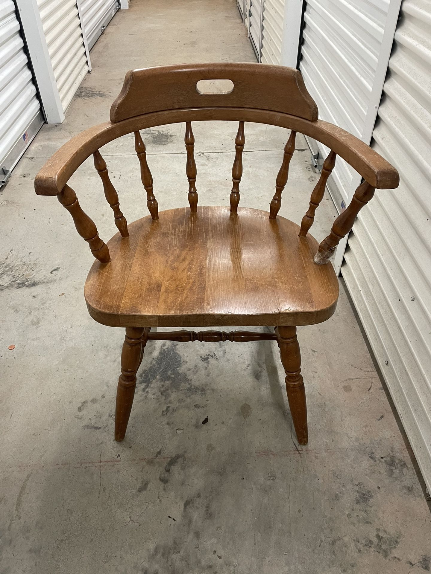 Wooden Barrel Back Chair