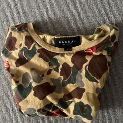 Pacsun Camo Roses Shirt 