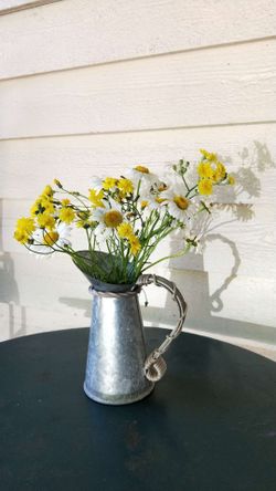 New milk bucket or can be used as a flower container