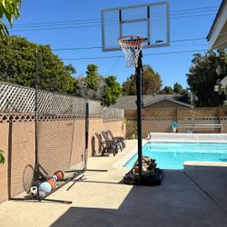 Basketball Hoop And Baseball Net