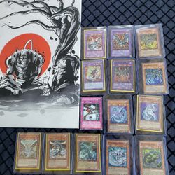 14 Cyber Dragons All Holo Glowing 1996 1st Edition 10/10 Yu-Gi-Oh cards $80, per card x 14 & $175! Anime Picture frame with signature 