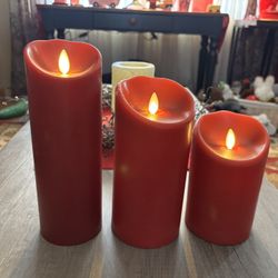 Luminara Flameless Candles (3) Pc Set