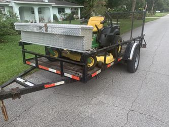 John Deere 48 inch zero turn and trailer for sale