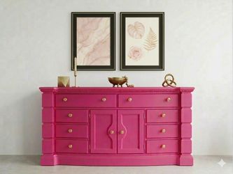 Hot pink dresser