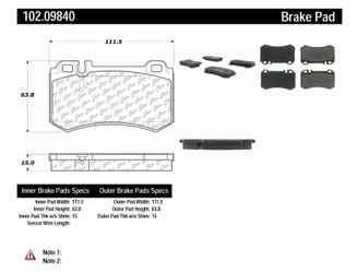 2006 MERCEDES BENZ CL S55 AMG REAR BRAKE PADS CTEK METALLIC