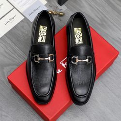 Ferragamo Men’s Leather Shoes With Box 2026 New