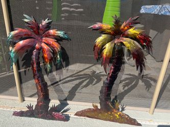 2 - Metal Palm Trees