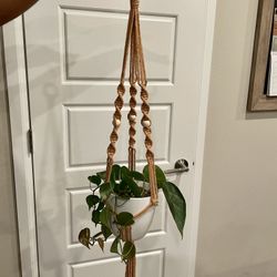 Macrame Plant Hanger With Beads