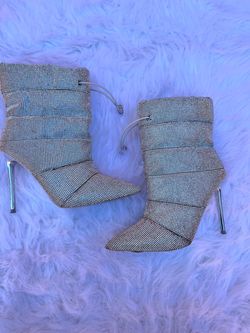 Rhinestone Stiletto Ankle Boots