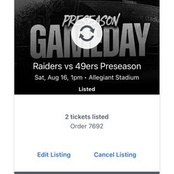 Raider Vs SF Preseason Game