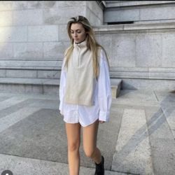 H&M KNIT COLLAR WITH ZIPPER NWT