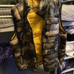Hawke & Co. Outfitter Green Camo Packable Down Puffer Vest Men's Size XL