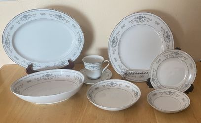 Diane Fine Porcelain China-6 Place Settings Of 6 Pieces 2 Serv. Dishes-38 In All
