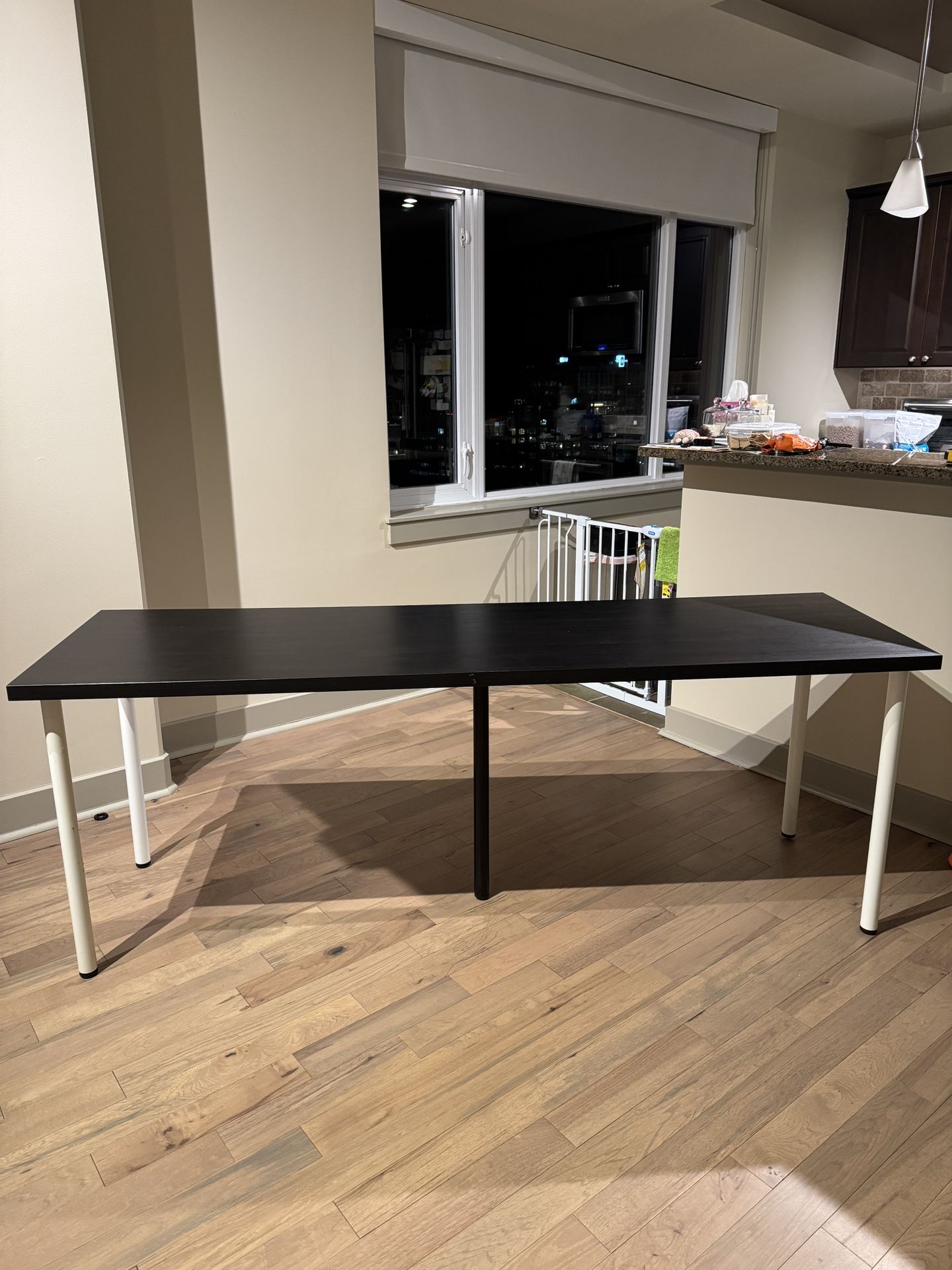 Ikea 78 3/4 Inches Dark Brown Table (Linnmon)