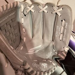 Softball Glove Bat And helmet 