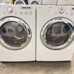 LG TROMM XL FRONT LOAD WASHER and DRYER SET ATTACHMENTS WARRANTY DELIVERY 