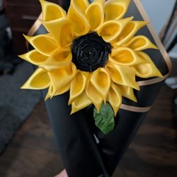 Single Sunflower Or With Roses