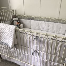 White Metal Pottery Barn Crib