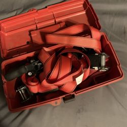 Ratchet tie-down strap set