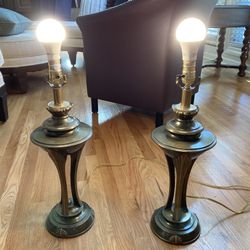 Set of 2 Solid Brass Table Lamps  by Excelsior - $45  for Both