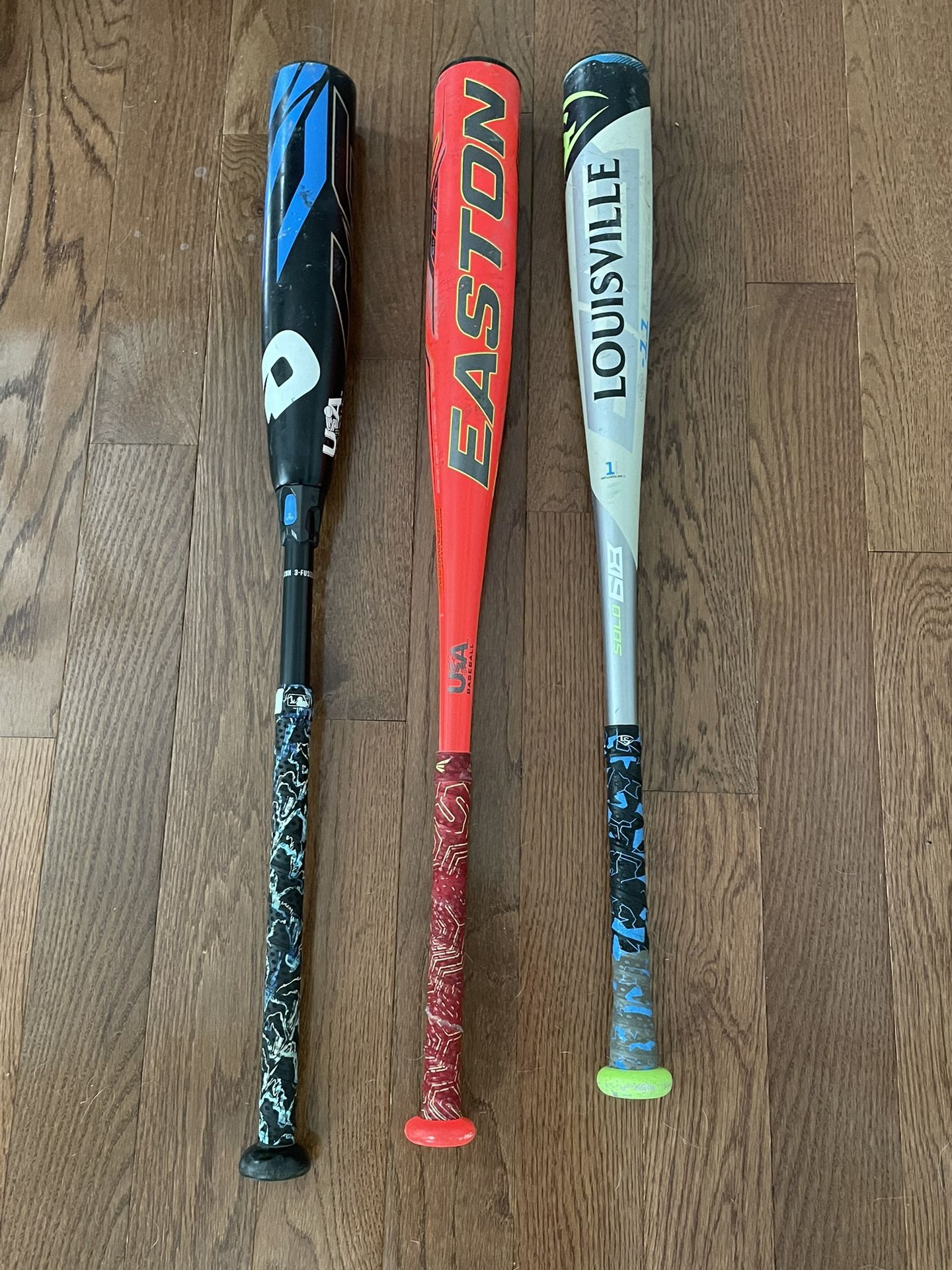 Dimarini CF Zen, Easton Ghost x Hyperlite, Louisville Slugger Solo 618 Baseball Bats