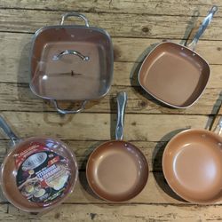 Gotham Copper Kitchen Essentials Non Stick (set Of 5)