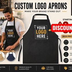 CUSTOM LOGO APRONS restaurant uniform custom work apron bulk apron business branding staff uniform