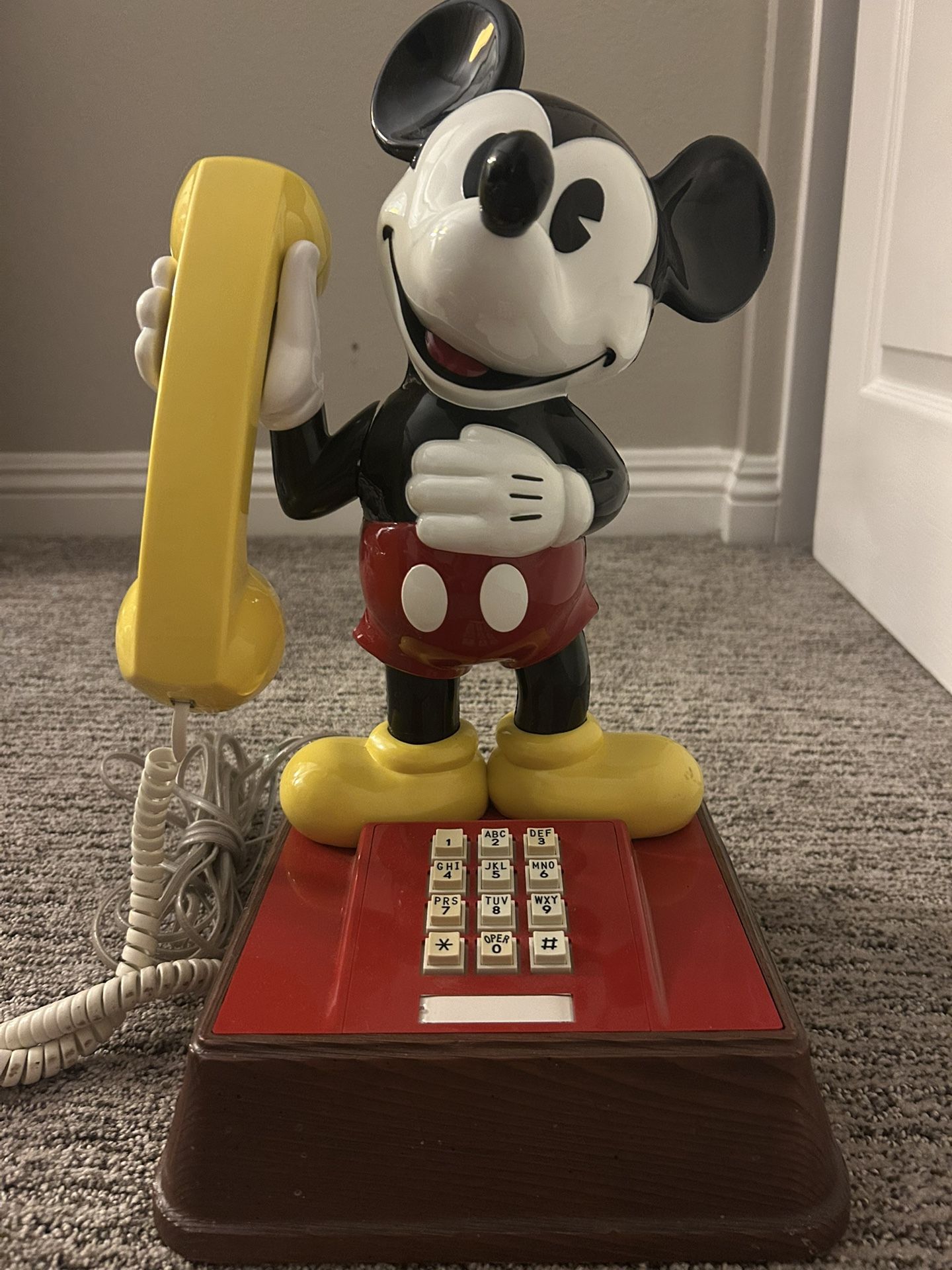 Vintage Mickey Mouse Phone 1976 Land Line Works American Telecommunications Work.