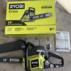 Ryobi 3714 Chainsaw 37cc Engine With 14” Cutting Bar Lightly Used. Must Pick Up