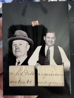 Johnny Torrio & George “Bugs” Moran – Dual Handwritten Relic – Pieces of the Past Roaring Twenties